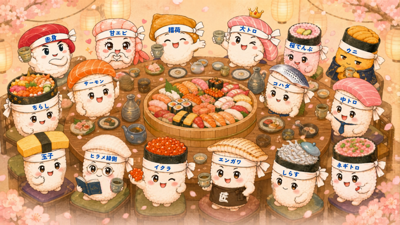 16キャラ宴会大集合